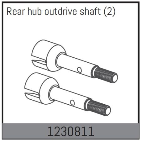 Absima Rear Wheel AXLe (2) (AB1230811)