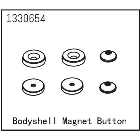 Absima Bodyshell Magnet Button - Yucatan (AB1330654)