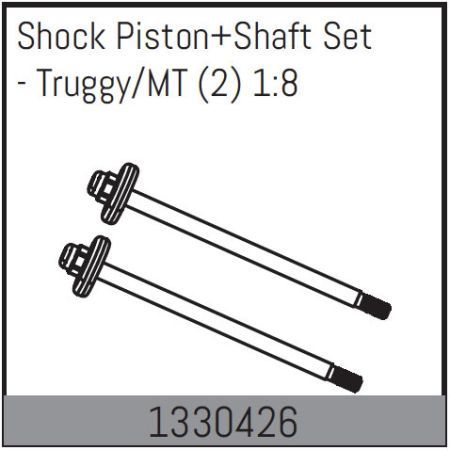 Absima Shock Piston+Shaft Set - Truggy/MT (2) 1:8