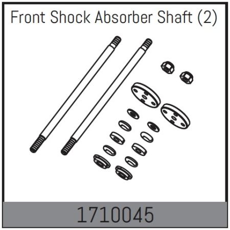 Absima Front Shock Absorber Shaft (2) (AB1710045)