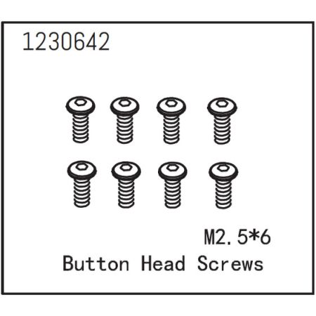 Absima Button Head Screws M2.5*6 (8)