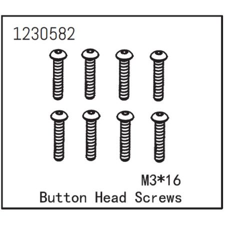 Absima Button Head Screw M3*16 (8)