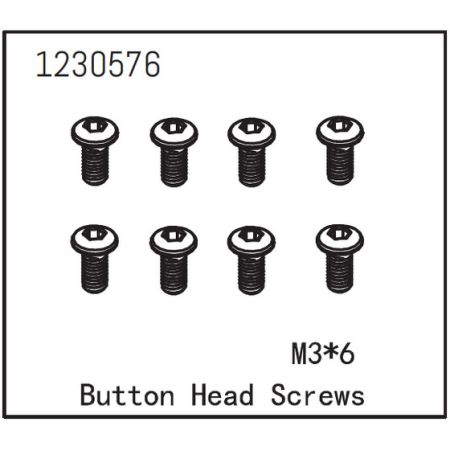Absima Button Head Screw M3*6 (8)