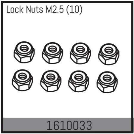 Absima Lock Nuts M2.5 (10) (AB1610033)