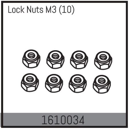 Absima Lock Nuts M3 (10) (AB1610034)