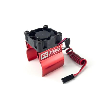 RC Overhaul Motor Clip on Heatsink 36mm w/Temp Sensor Red w/Fan (M-RCO-FAN02R)