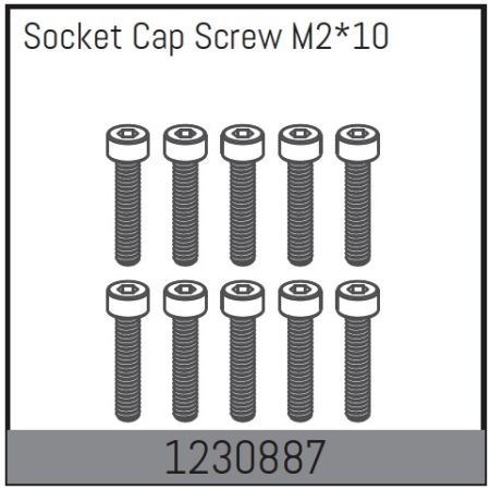 Absima M2*10 Socket Cap Screw Set (10) (AB1230887)