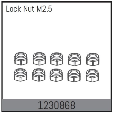 Absima Lock Nut M2.5 (10) (AB1230868)
