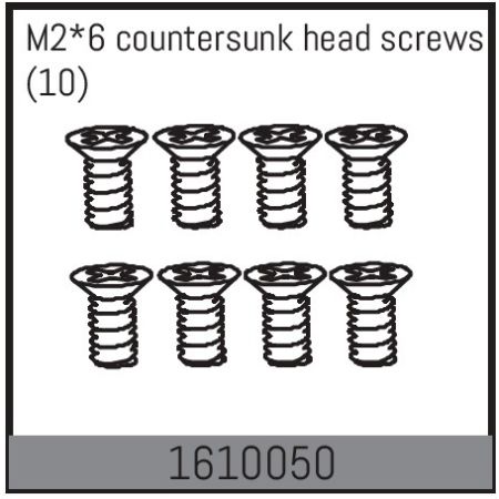 Absima M2*6 Countersunk Head Screws (10) (AB1610050)