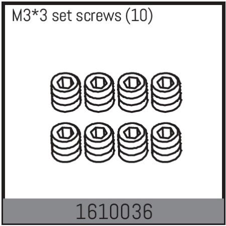 Absima M3*3 Set Screws (10) (AB1610036)