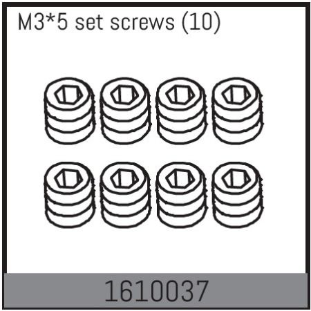 Absima M3*5 Set Screws (10) (AB1610037)