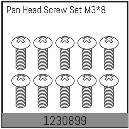 Absima M3*8 Socket Cap Screw Set (10) (AB1230899)