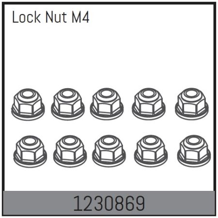Absima Lock Nut M4 (10) (AB1230869)