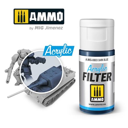 MIG803 Ammo Acrylic Filter Dark Blue MIG803 Ammo Acrylic Filter Dark Blue