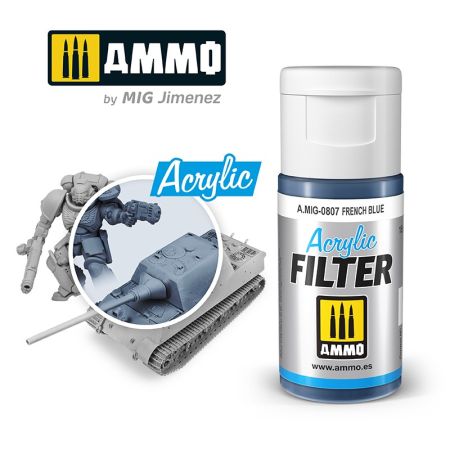 MIG807 Ammo Acrylic Filter French Blue MIG807 Ammo Acrylic Filter French Blue