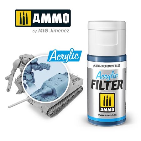 MIG808 Ammo Acrylic Filter Marine Blue MIG808 Ammo Acrylic Filter Marine Blue
