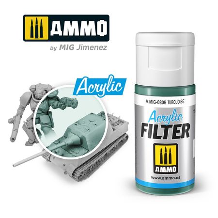 MIG809 Ammo Acrylic Filter Turquoise MIG809 Ammo Acrylic Filter Turquoise