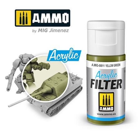 MIG811 Ammo Acrylic Filter Yellow Green MIG811 Ammo Acrylic Filter Yellow Green
