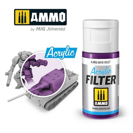MIG819 Ammo Acrylic Filter Violet MIG819 Ammo Acrylic Filter Violet