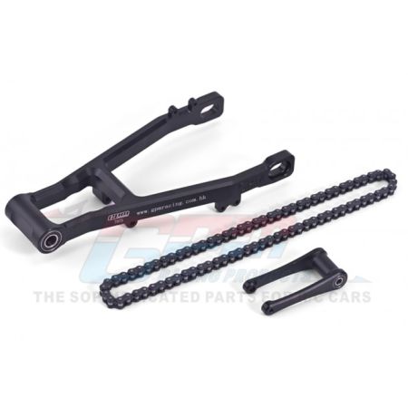 GPM Promoto MX  Aluminum 7075 Extend Swing Arm(+30Mm)+Pull Rod+Chain (MX3057-BK)