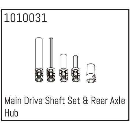 Absima Main Drive Shaft Set & Rear Axle Hub