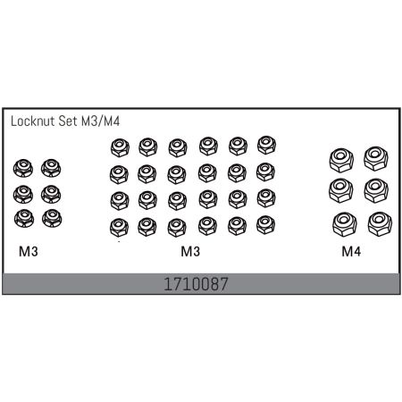 Absima Locknut Set M3/M4 (AB1710087)