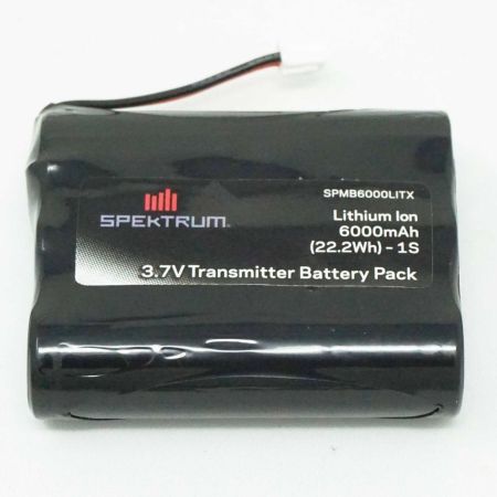 Spektrum 3.7V 6000mAh 1S Transmitter Battery: iX12/NX6/NX8 Tx Plug (O-SPMB6000LITX)