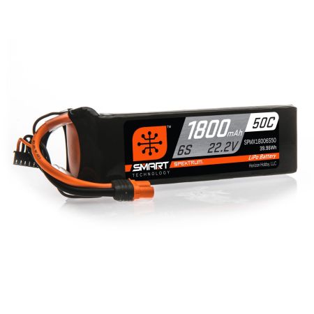Spektrum 1800mAh 6S 22.2V 50C Smart LiPo Battery; IC3 (O-SPMX18006S50)