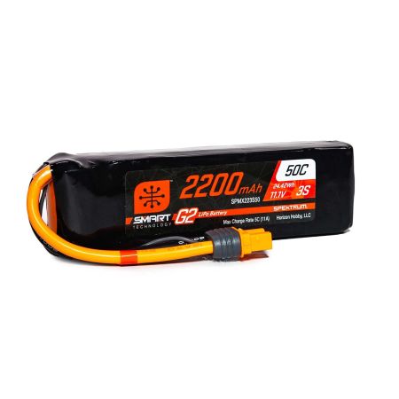 Spektrum 2200mAh 3S 11.1V SMART G2 50C IC3 (O-SPMX223S50)