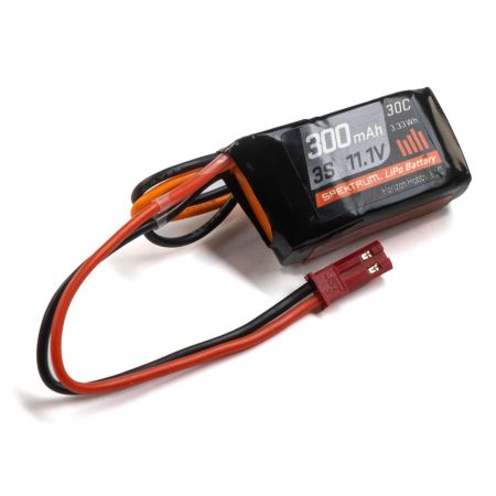 Spektrum 11.1V 300mAh 3S 30C LiPo Battery: JST (O-SPMX3003SJ30)