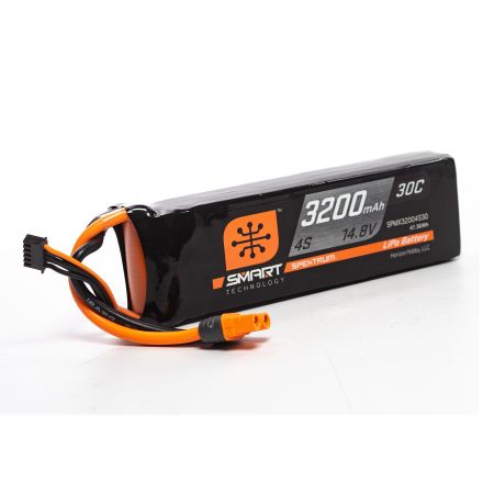 Spektrum 3200mAh 4S 14.8V Smart LiPo Battery 30C; IC3 (O-SPMX32004S30)