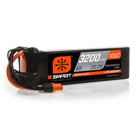 Spektrum 3200mAh 6S 22.2V 100C Smart LiPo Battery; IC5 (O-SPMX32006S100)