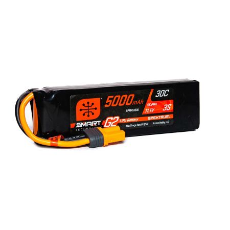 Spektrum 11.1V 5000mAh 3S 30C Smart LiPo G2: IC5 (O-SPMX53S30)