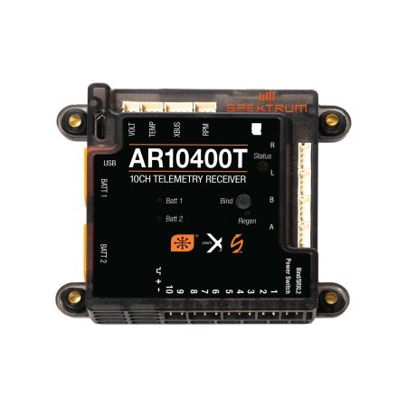 Spektrum AR10400T 10 Channel PowerSafe Telemetry Receiver (P-SPMAR10400T)