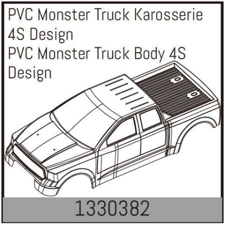 Absima PVC Monster Truck Body 4S Design