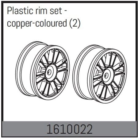 Absima Plastic Rim Set - Copper-Coloured (2) (AB1610022)