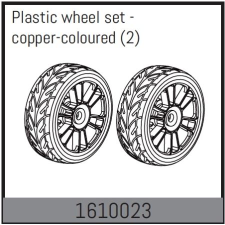Absima Plastic Wheel Set - Copper-Coloured (2) (AB1610023)