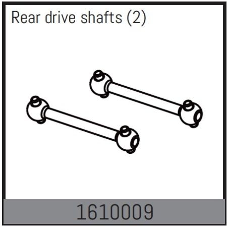 Absima Rear Drive Shafts (2) (AB1610009)