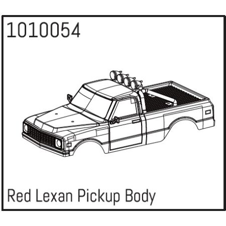 Absima Red Lexan Pickup Body