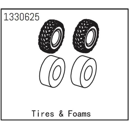Absima Tires And Foam (2) - Yucatan (AB1330625)