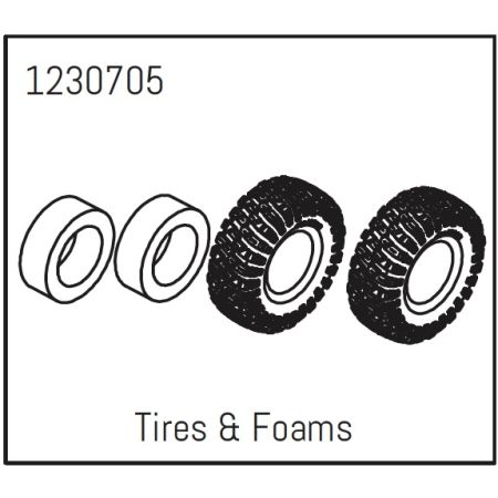 Absima Tires & Foams - Khamba (2) (AB1230705)