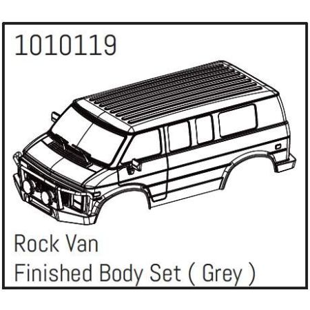 Absima Rock Van PC Body Set (grey) - PRO Crawler 1:18