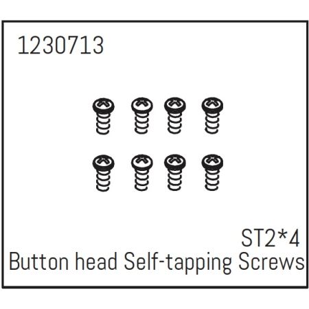 Absima Button Head Self-Tapping Screws St2*4 (8) - Khamba (AB1230713)