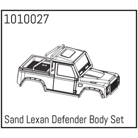 Absima Sand Lexan Defender Body Set