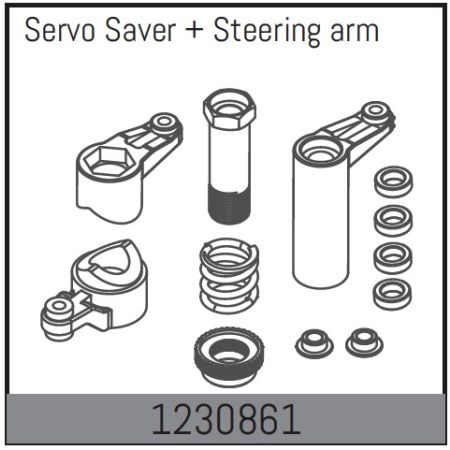 Absima Servo Saver/Steering Arms (AB1230861)