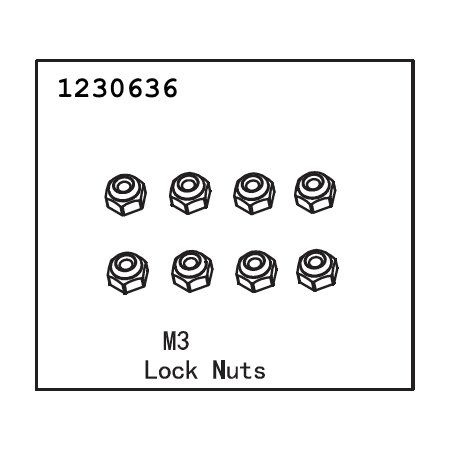 Absima Lock Nut M2.5 (8)