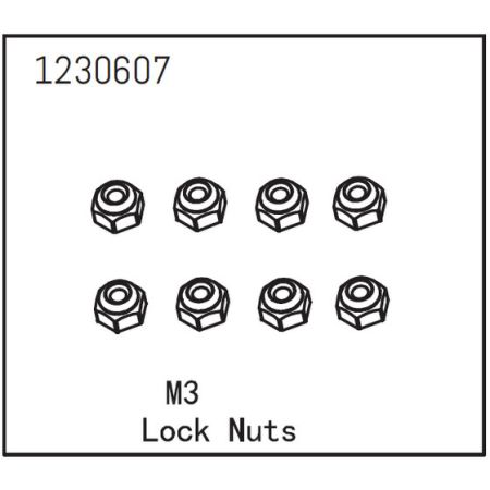 Absima Lock Nut M3 (8)