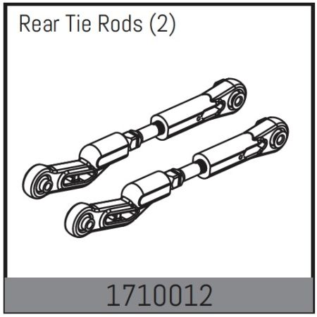 Absima Rear Tie Rods (2) (AB1710012)