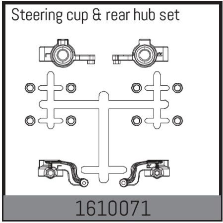 Absima Steering Cup & Rear Hub Set (AB1610071)