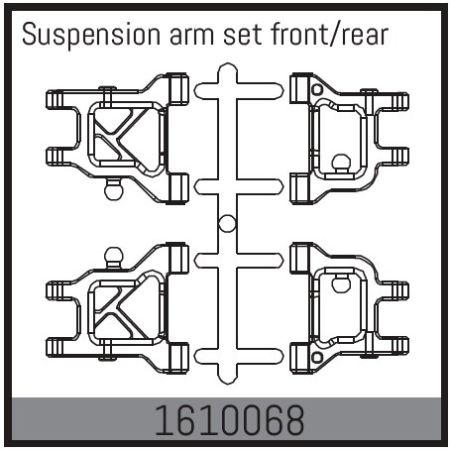 Absima Suspension Arm Set Front/Rear (AB1610068)